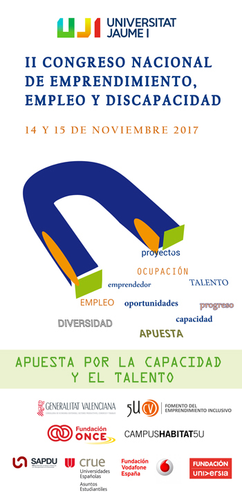 Cartel del II Congreso Nacional de Emprendimiento, Empleo y Discapacidad 