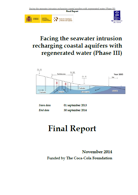 Facing the seawater intrusion Phase III
